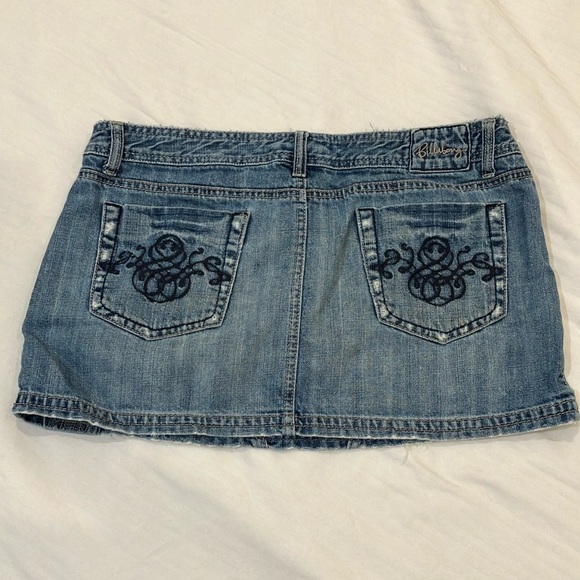 Billabong size 11 Jean Mini Skirt Casual Chic waist 34.5” - Picture 6 of 16